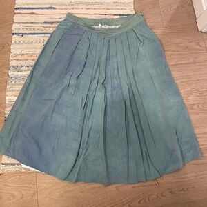 Elegant Green Pleated Skirt